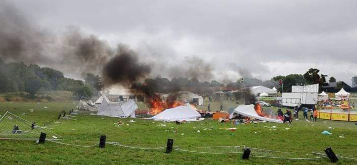 More burnt tents